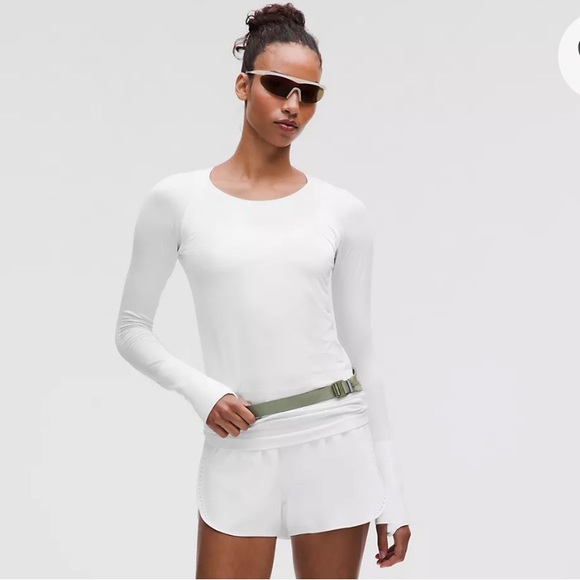 Lululemon Swiftly Tech Long Sleeve Crew White Size 4 - Picture 1 of 6